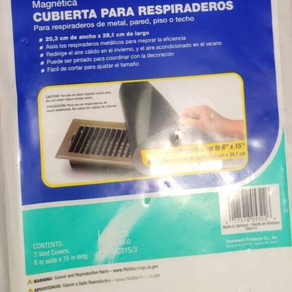 NIP 3 Frost King Magnetic Vent Covers White Up To 8" x 15" Cut-to-Fit, Paintable - Picture 3 of 3